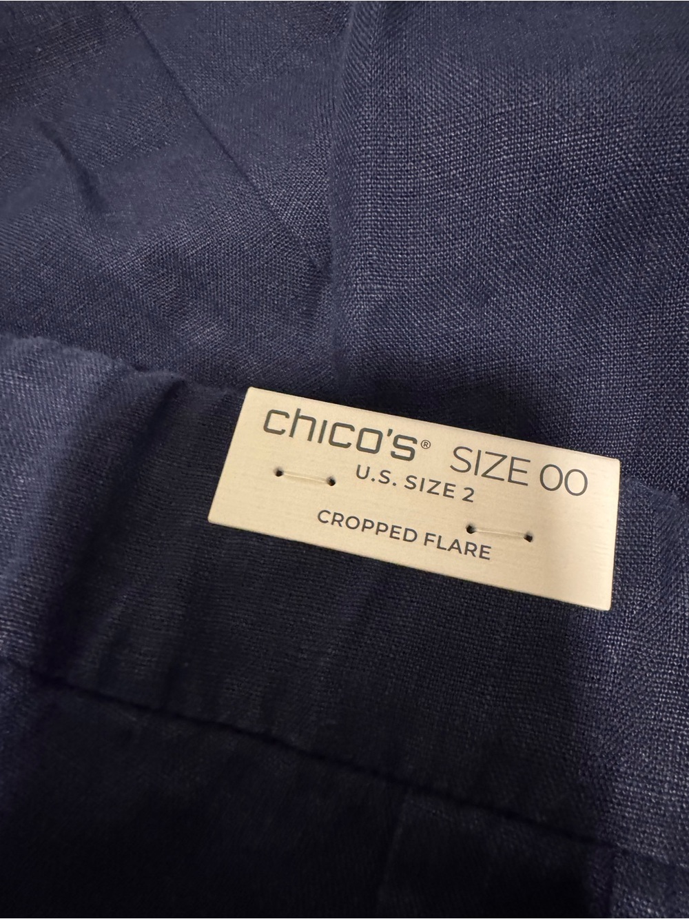 Chico's Cropped Flare Pants in Navy
